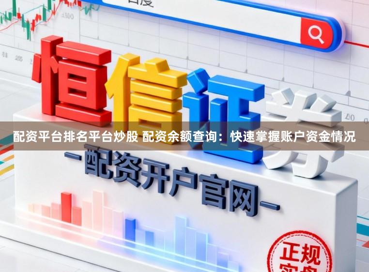 配资平台排名平台炒股 配资余额查询：快速掌握账户资金情况